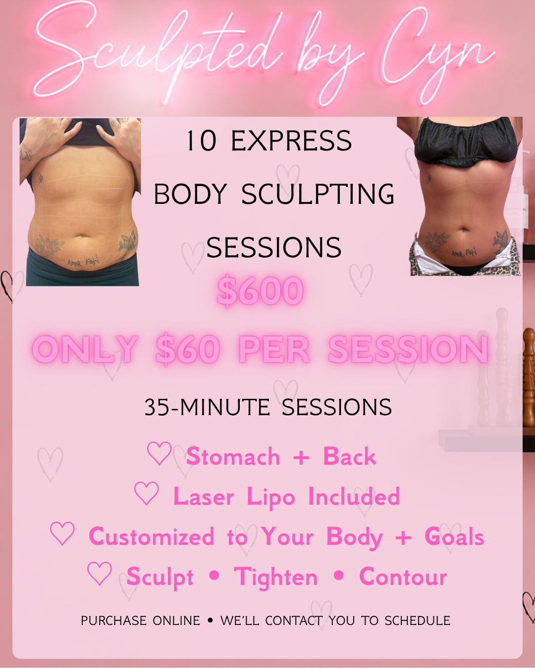 10 Express Body Sculpting Sessions